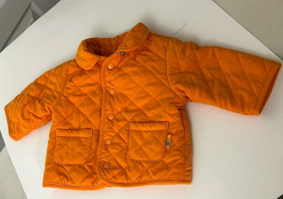 NUEVO CON ETIQUETAS Chicco Chaqueta Acolchada Pana Pantalones Infantil 6 Mod Capucha Naranja Amarillo Térmico Foto 4 de 4