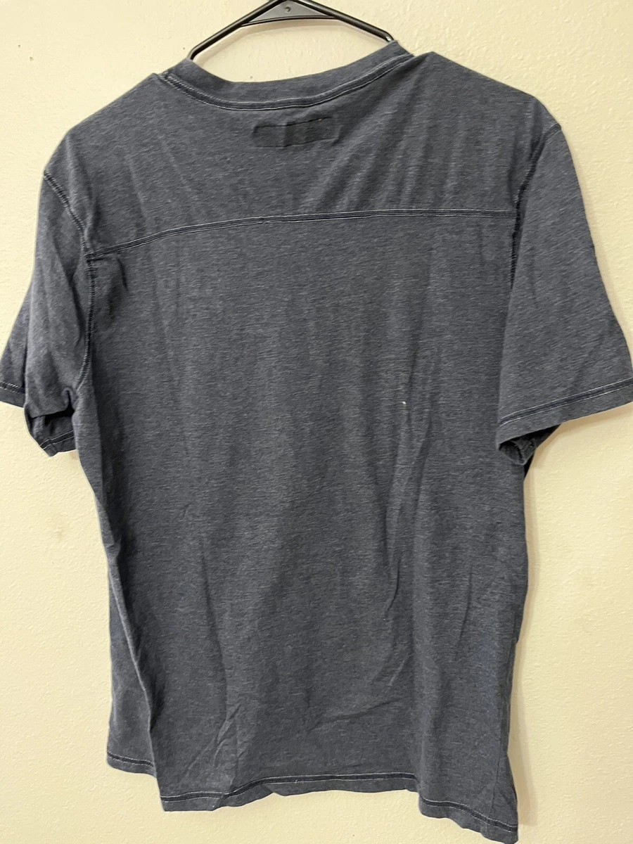 PD C Men s Athletic Stretch Navy Blue size Medium V Neck T Shirt