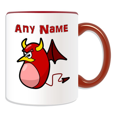 Personalisiertes Geschenk Teufel Bohne Tasse Spardose Tasse Märchen Böser Name Nachricht Tee