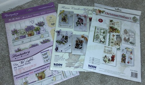 3 CRAFT CARD MAKING Christmas Vintage Card Kit NOS booklets