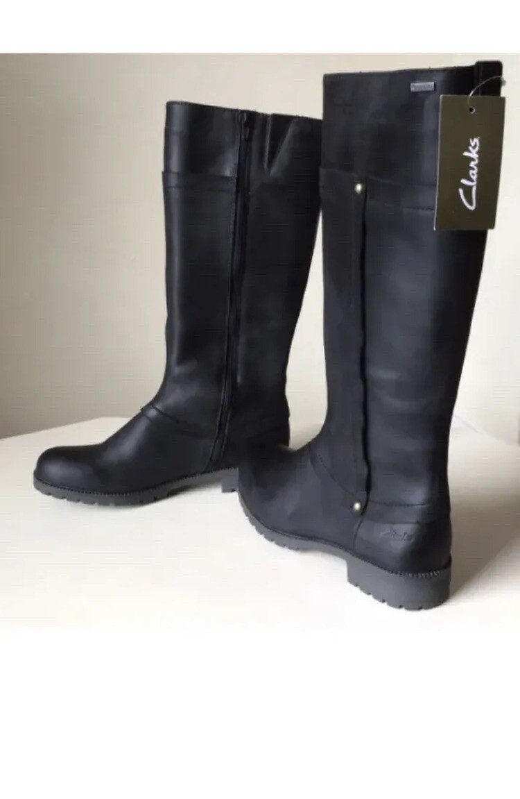 Clarks Neeve Ella GTX Ladies Black Knee 