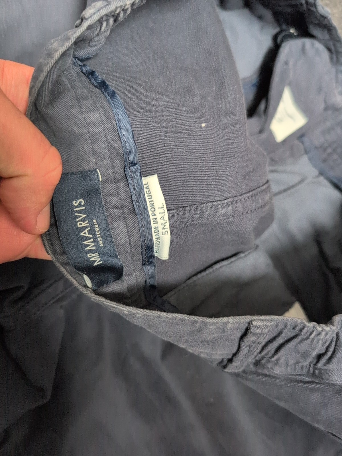 MEN'S MR MARVIS NAVY BLUE CHINO SHORTS, "THE COSMICS" SIZE SMALL (S) image 9