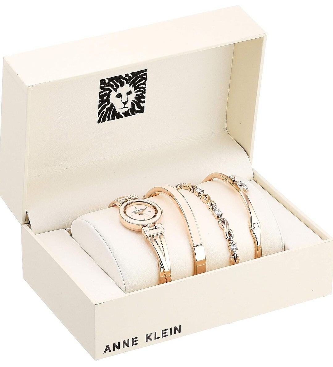Anne Klein Orologio Da Donna - Quadrante Champagne, Bracciale Oro, Resistente All'Acqua
