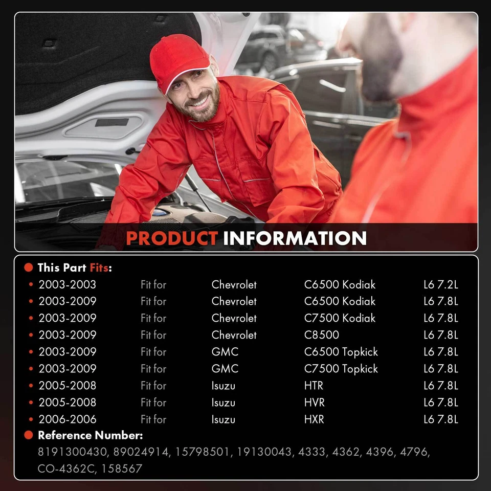 Compresor de aire acondicionado con polea de 7 ranuras para Chevy C6500 Kodiak C8500 GMC C6500 Topkic Foto 2 de 4