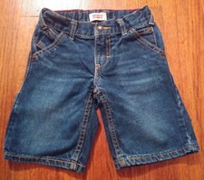 LEVIS Size 5 Reg Boys Carpenter 8 Pocket Adjustable Waist Denim Jean Shorts 22x7