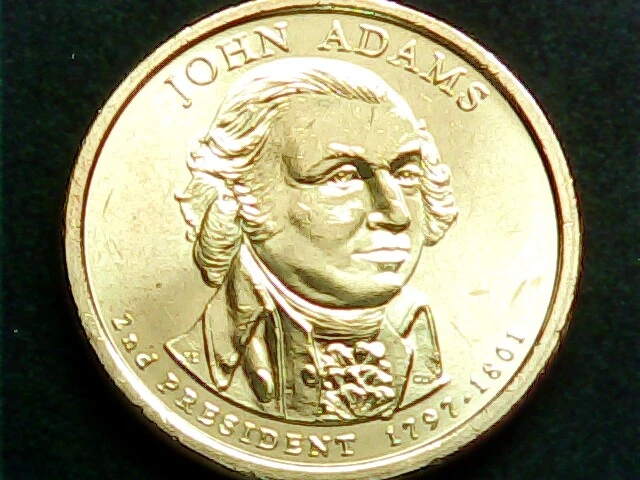 Presidential Dollar Error Obverse Die Chip 2007 P John Adams - Image 2 of 3