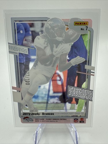 2023 Panini Clearly Donruss - Clearly Highlights Red #7 Jerry Jeudy /100 - Picture 2 of 3