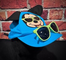 Mickey Mouse Kids Youth Baseball Cap Hat with Ears  Sunglasses MOS READ 