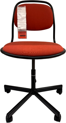 Brand New IKEA ORFJALL Black Vissle Red Swivel Chair