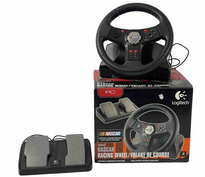 Logitech PC NASCAR Racing Steering Wheel and Pedal Set Model: E-UK12 Excellent