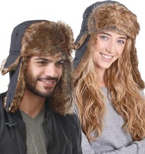 Tough Headwear Winter Trapper Hat - Russian Ushanka One Size, Slate Gray