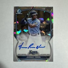 2023 Bowman Chrome Jhonny Piron Prospect Atomic Refractor Auto #/100 Rays