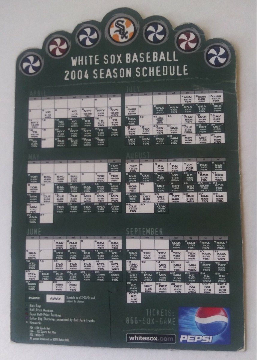 chicago-white-sox-magnet-schedules-lot-of-6-2004-2006-2011-2012-2022-2023-ebay
