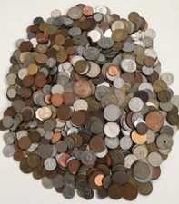 THIRTY DIFFERENT FOREIGN COINS FROM ALL AROUND THE WORLD POSTPAID