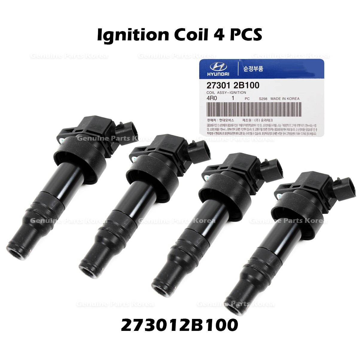 ⭐Genuine⭐ Ignition Coil 4 PCS 273012B100 for Hyundai Accent Veloster