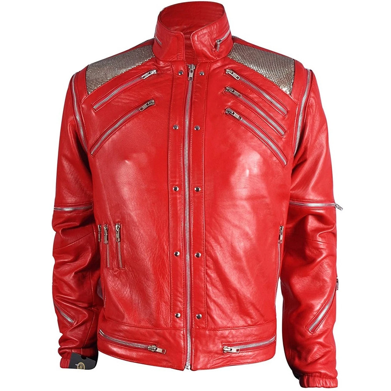 MJ Beat It Jacket Michael Jackson Red Biker Leather Costume Concert Style