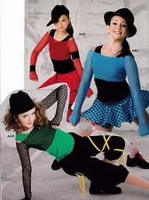 NWOT LongSleeve Open Mesh Spandex Crop Top Dance Theatrical Costume Top