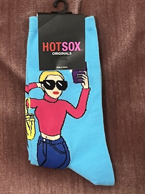 Hot Sox Ladies Novelty Blue Socks Chic Shopping Lady