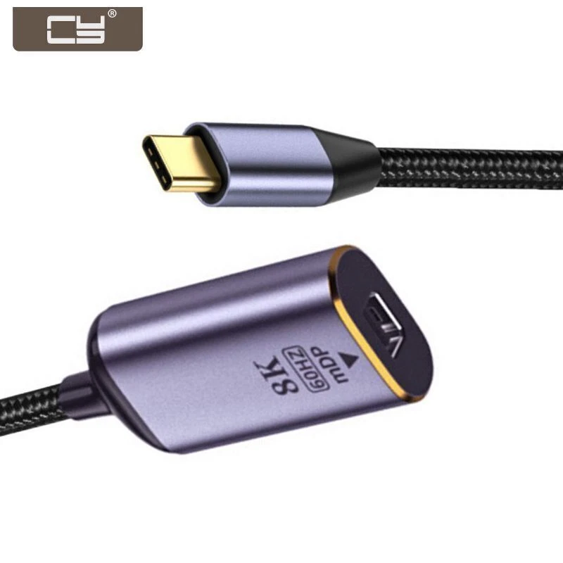 CY  CY USB4 Type-C Source to DP/MINI-DP Female Cable Display 8K 60HZ UHD Monitor - Image 2 of 4