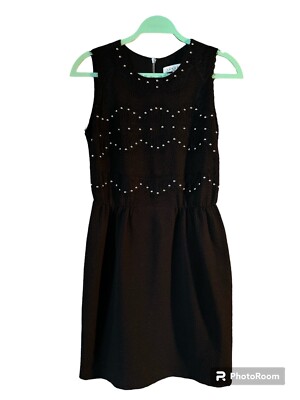 SANDRO Damen Spitzenkleid Gr. 36 schwarz elegant