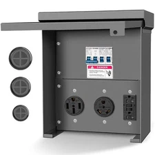 Temporary Power Outlet Panel,Rv Electrical Panel,50 30 20 Amp Rv Power Outlet Bo