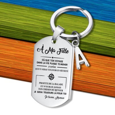 An meine Tochter Ich liebe dich Schlüsselanhänger (Buchstabe C)