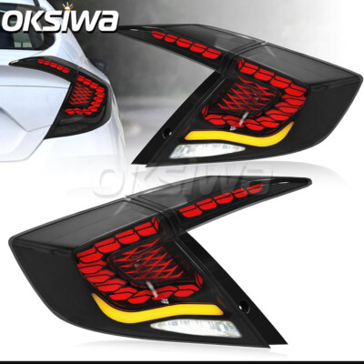 LED Tail Lights for 2016-2021 Honda Civic 10th Gen Sedan Animated Startup Effect
