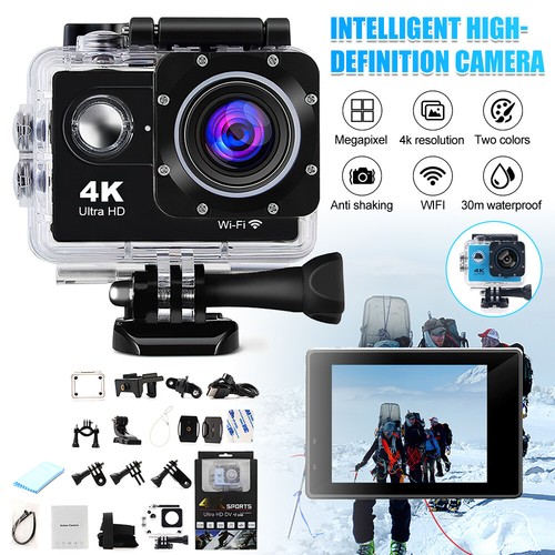 4K 2'' Ultra HD 1080P Sport WiFi 16MP Cam Action Camera DV Video Recorder