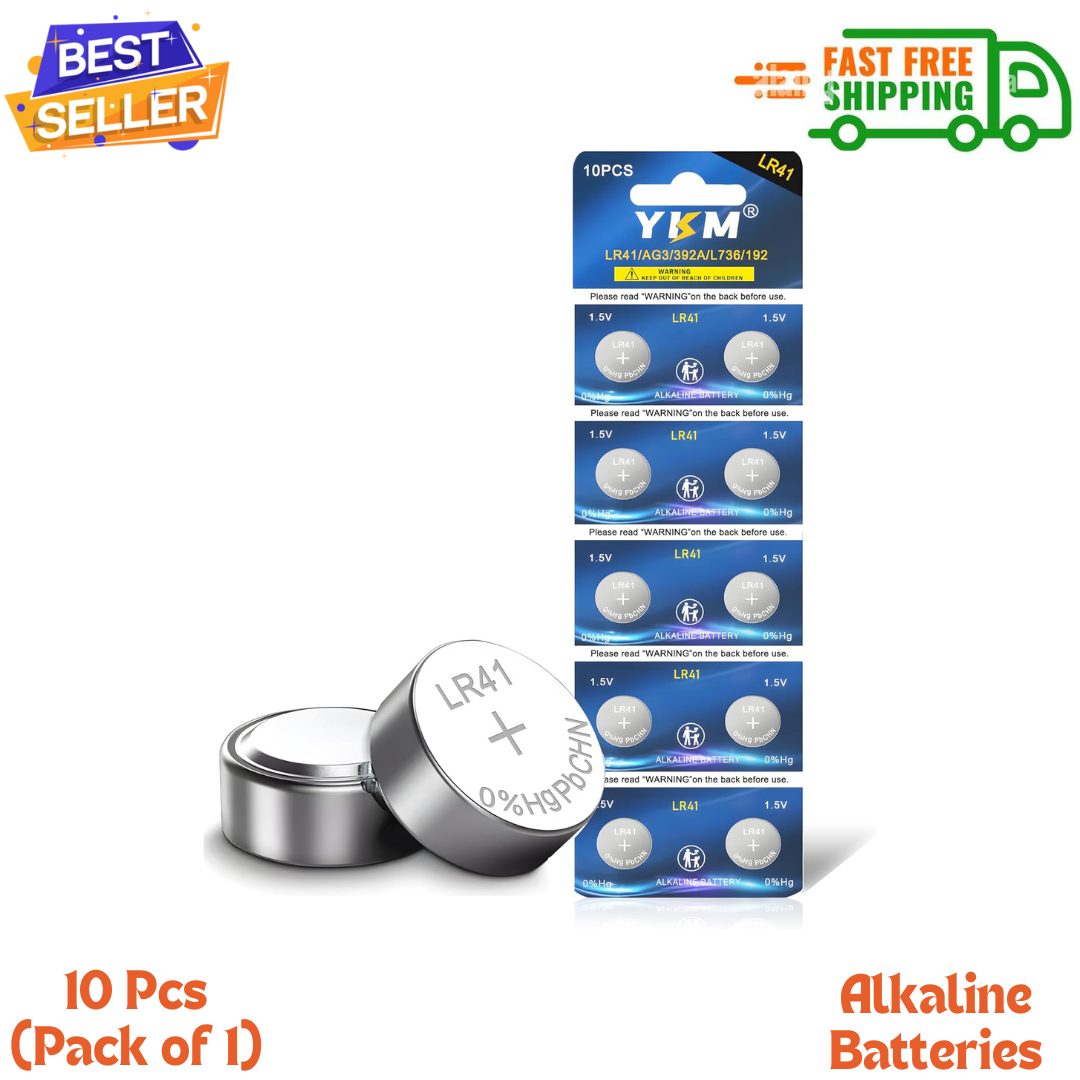 Batterie Alcaline LR41 AG3 L736 1,5V – Confezione Da 10, Lunga Durata, Anti-perdita, Per Orologi E Piccoli Dispositivi