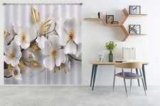 3D White Petals K2308 Window Photo Curtain Printing Fabric Panda 2023
