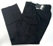 NEW 35x36 MENS BLAUER 8655 SIDE POCKET POLYESTER PANTS BLACK 35x36 UNHEMMED