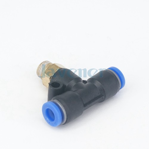 LOT5 1/8"-1/2" BSP Male x Tube O/D 4-12mm Tee Pneumatic Pushfit Pipe Connector - Picture 12 of 49