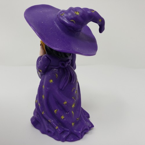 Witch Purple Dress Stars with Broom Figure - Picture 8 of 19