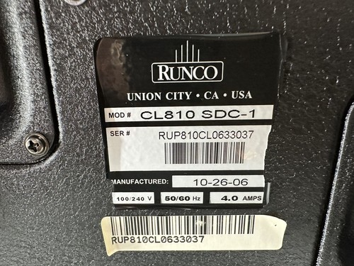 RUNCO CL-810 - Home Theater Projector Reflection W/ Remote USED PERIODICALLY - Picture 17 of 23