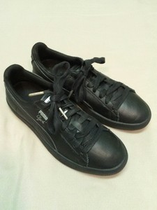 puma clyde black leather