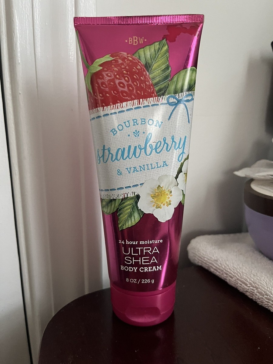 Bath Body Works BOURBON STRAWBERRY VANILLA Ultra Shea Body Cream NEW