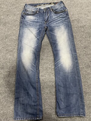 Buffalo David Bitton Buckle Jeans Men’s 33x30 Brady Straight Leg  Embroidered KT1