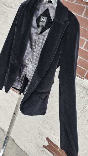 SMALL petite ? women LUCKY BRAND black blazer jacket one button long sleeve - Picture 11 of 22