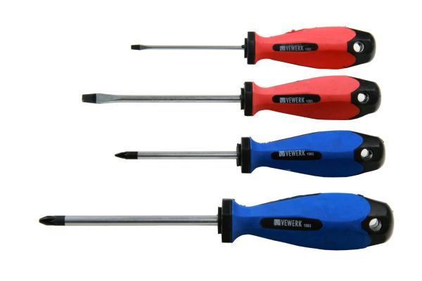 VEWERK TOOLS 7pc SOFT GRIP SCREWDRIVER SET POZI & SLOTTED B1583