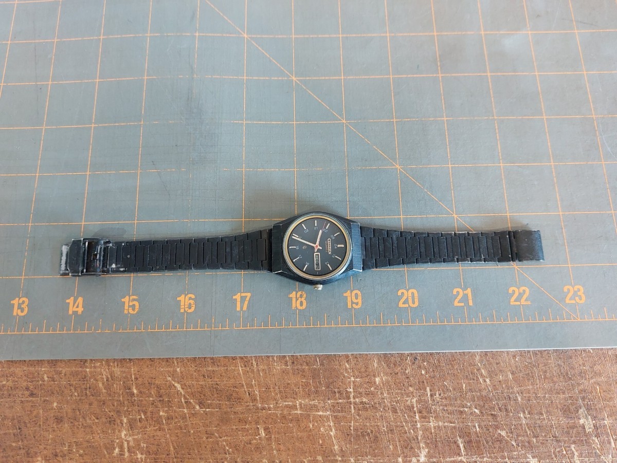 Citizen 6101-S05413 Black Black Quartz Day Date Military Time