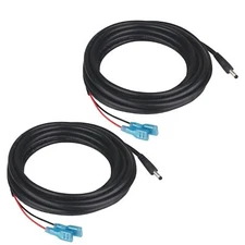12V 2A Trail Camera Power Cord 6.5FT2M 2PCS DC External Power Cable 3.5x1.35m...