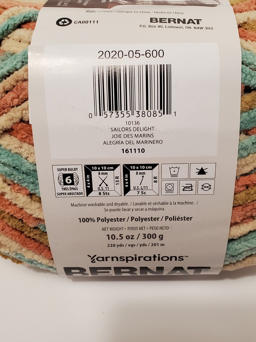 Bernat Blanket Yarn 220yds, Sailors Delight