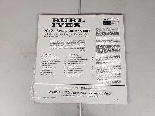 BURL IVES Sings With The Children / Songs I Sang In Sunday School LP SirH70 - Picture 2 of 2