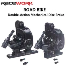 RoadBike Disc Brake Flat Mount Mechanical Dual Side Actuation Caliper Front Rear