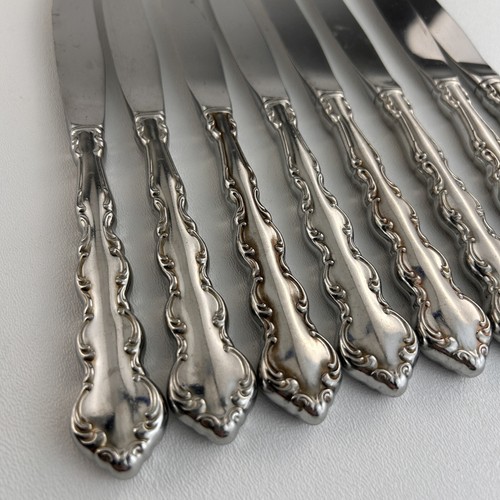 Oneida Mozart Set (8) Abendessen 9" Messer Deluxe Edelstahl Besteck Silberbesteck - Bild 3 von 13