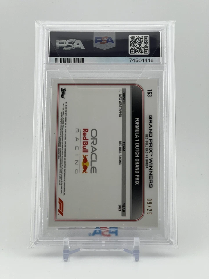 2022 Topps Chrome Sapphire F1 Max Verstappen #163 Orange /25 PSA 8 Sp Ssp 🔥 - Image 2 of 2
