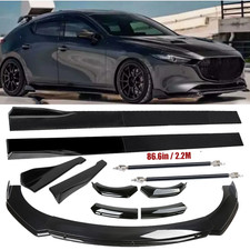For Mazda 3 S H Front Bumper Lip Spoiler Splitter Body Kit Side Skirt Glossy