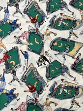 Baseball Fabric Quilting Cotton 2000 Baseball Fields Players  3/4 yard 44" Wide