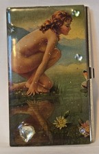 VTG RARE German Handmade Folk Art Enamel Busi...