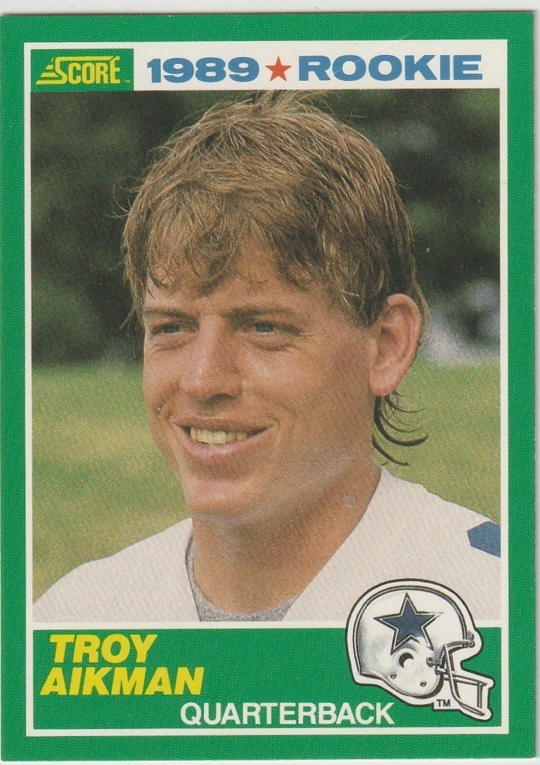 Troy Aikman Football SCORE Rookie Sports Trading Card Singles for